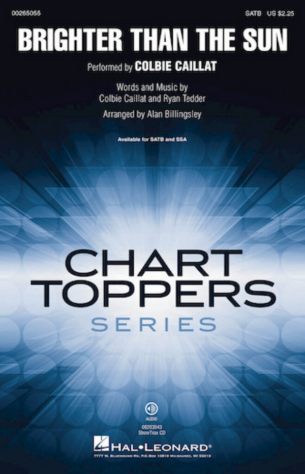 Brighter Than the Sun&nbsp;&nbsp;SATB&nbsp;&nbsp;Chorpartitur