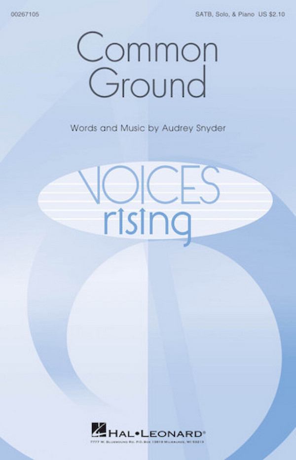 Audrey Snyder, Common Ground&nbsp;&nbsp;SATB&nbsp;&nbsp;Chorpartitur