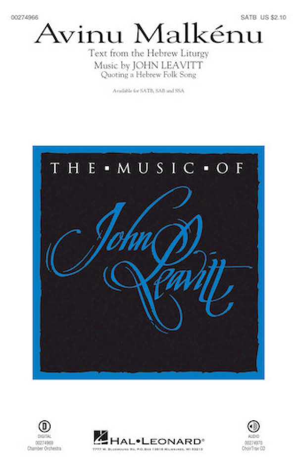 Avinu Malkénu&nbsp;&nbsp;SATB&nbsp;&nbsp;Chorpartitur
