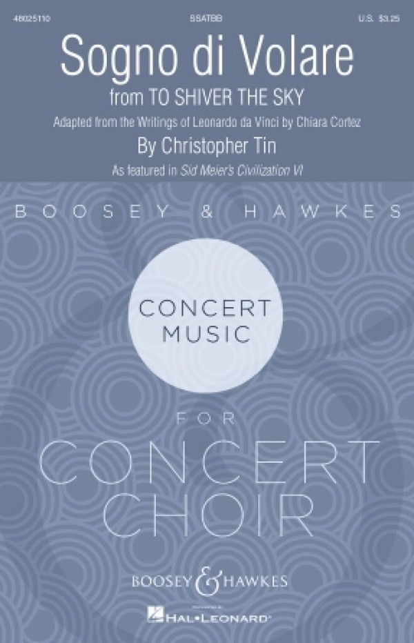 Christopher Tin, Sogno Di Volare&nbsp;&nbsp;SSATBB&nbsp;&nbsp;Chorpartitur