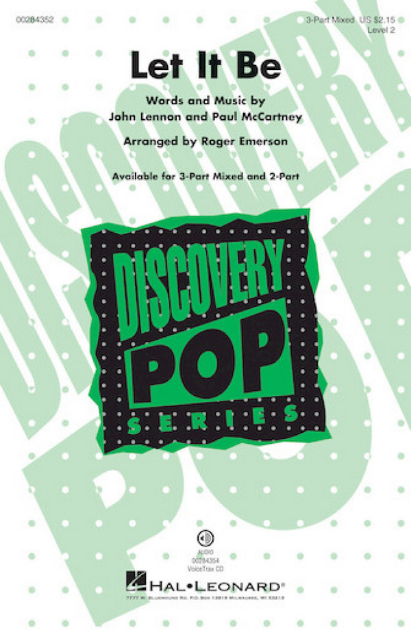 Let It Be&nbsp;&nbsp;for 3-part mixed choir and piano&nbsp;&nbsp;choral score