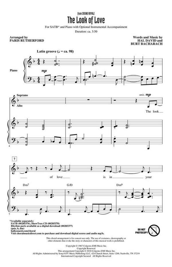 Burt Bacharach_Hal David, The Look of Love&nbsp;&nbsp;Chor&nbsp;&nbsp;CD