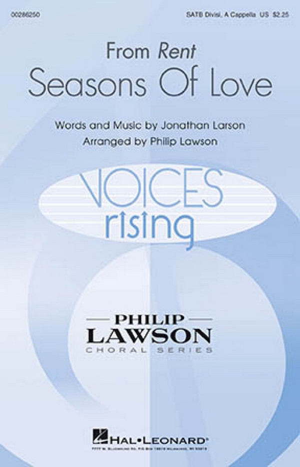 Seasons of Love from 'Rent'&nbsp;&nbsp;for mixed choir divisi a Cappella&nbsp;&nbsp;score