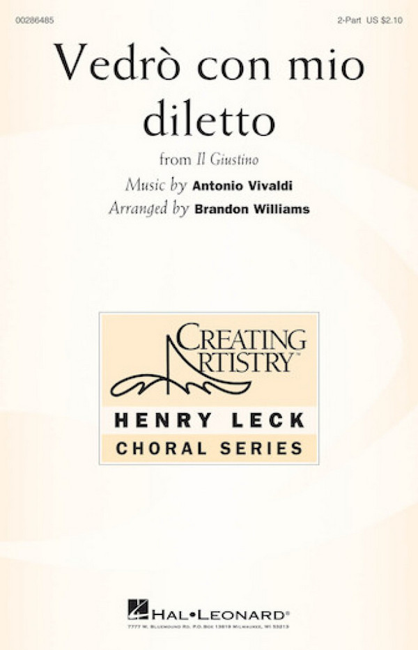 Vedrò con mio diletto&nbsp;&nbsp;for 2-part chorus and piano&nbsp;&nbsp;vocal score (it)