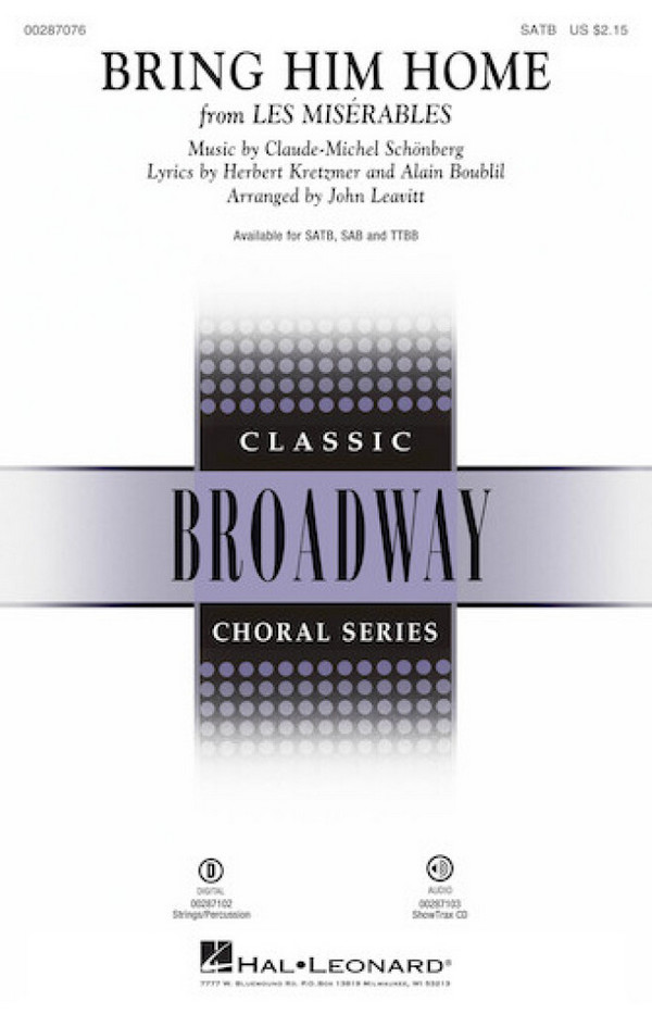 Alain Boublil_Claude-Michel Schönberg_Herbert Kretzmer, Bring him home&nbsp;&nbsp;SATB&nbsp;&nbsp;Chorpartitur