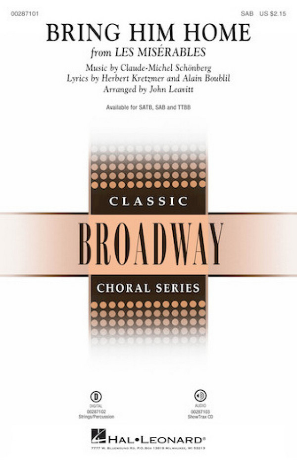 Alain Boublil_Claude-Michel Schönberg_Herbert Kretzmer, Bring Him Home&nbsp;&nbsp;SAB&nbsp;&nbsp;Chorpartitur