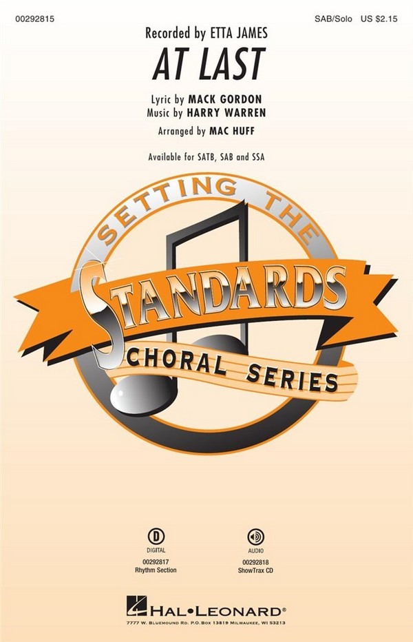 At Last&nbsp;&nbsp;SAB and Solo&nbsp;&nbsp;Chorpartitur