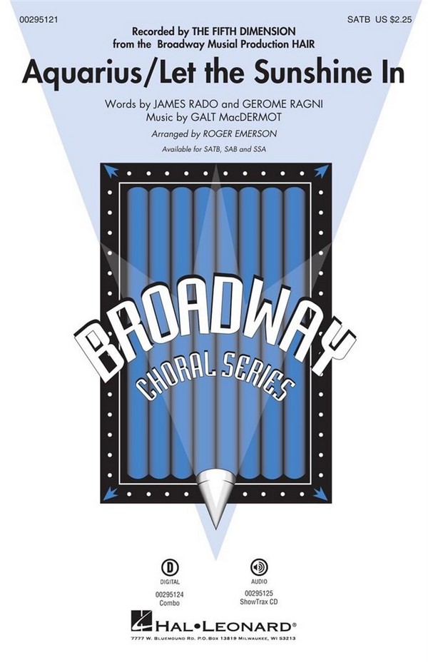 Aquarius/Let the Sunshine In&nbsp;&nbsp;SATB&nbsp;&nbsp;Chorpartitur