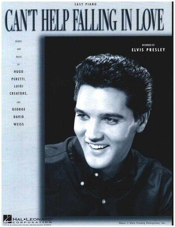 Can't Help Falling in Love&nbsp;&nbsp;for easy piano&nbsp;&nbsp;