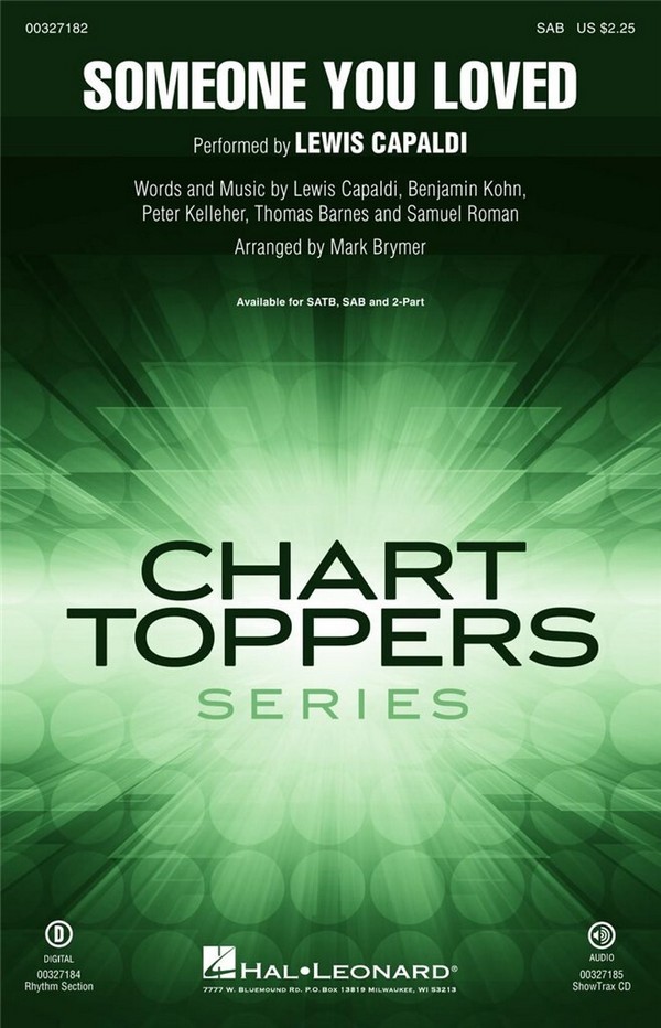 Someone You Loved&nbsp;&nbsp;for mixed choir (SAB) and piano&nbsp;&nbsp;choral score