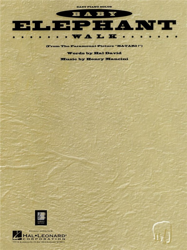 Baby Elephant Walk&nbsp;&nbsp;Easy Piano&nbsp;&nbsp;Buch