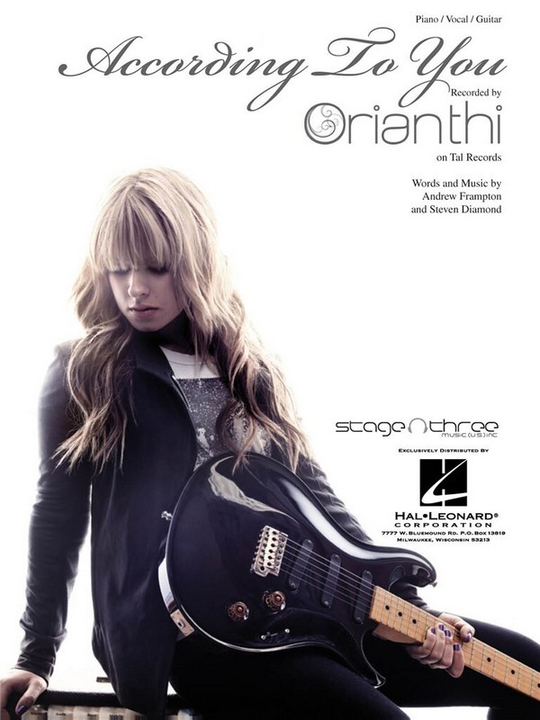 According to You&nbsp;&nbsp;Piano and Vocal&nbsp;&nbsp;Blatt