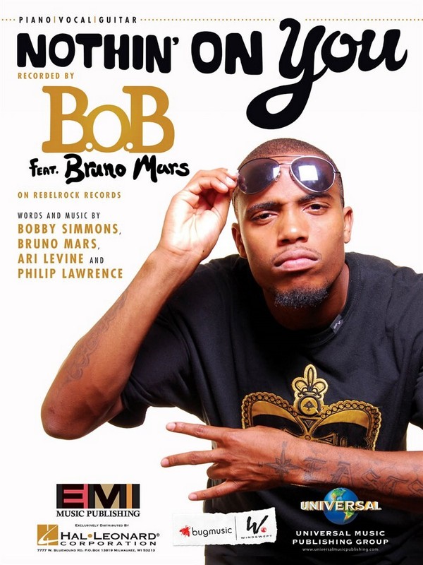 B.o.B., Nothin' on You&nbsp;&nbsp;Piano, Vocal and Guitar&nbsp;&nbsp;Buch