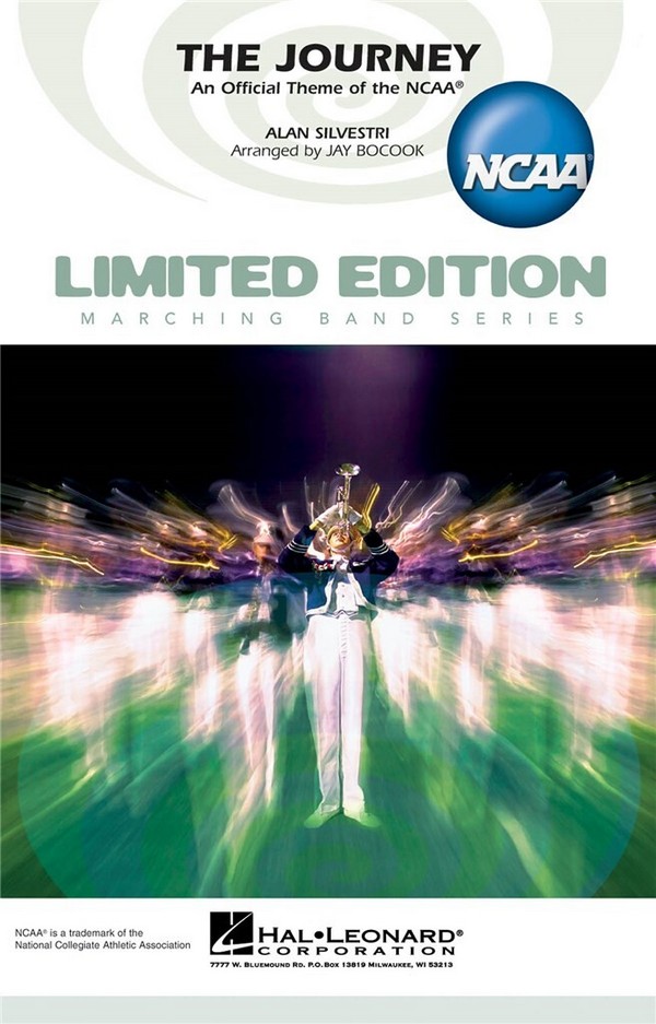 Alan Silvestri, The Journey (An Official Theme of the NCAA)&nbsp;&nbsp;Marching Band&nbsp;&nbsp;Partitur + Stimmen