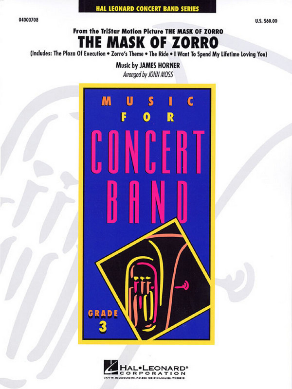 The Mask of Zorro  for concert band  score