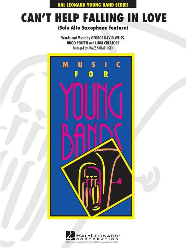 Can't Help Falling In Love  for alto saxophone and concert band/harmonie  score and parts