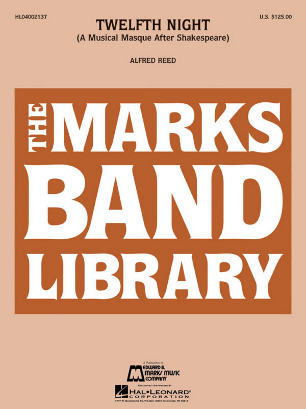 Alfred Reed, Twelfth Night (A Music Masque After Shakespeare)&nbsp;&nbsp;Concert Band&nbsp;&nbsp;Partitur