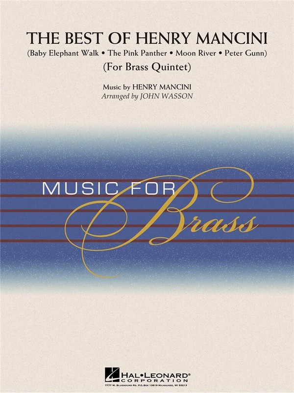 The Best of Henry Mancini  for brass quintet  score and parts