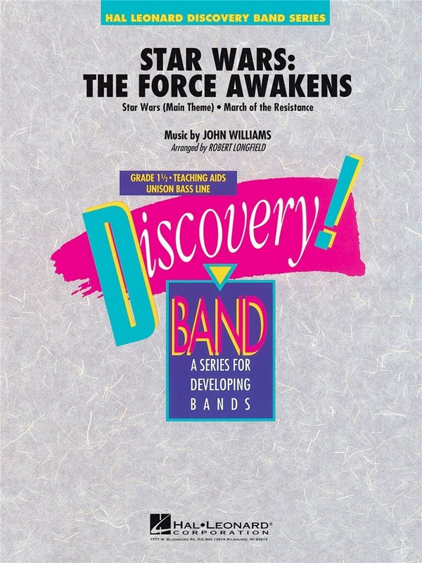 Star Wars: The Force Awakens&nbsp;&nbsp;for concert band/harmonie&nbsp;&nbsp;score and parts