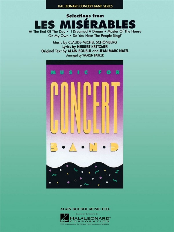Alain Boublil_Claude-Michel Schönberg_Herbert Kretzmer_Jean-Marc Natel&nbsp;&nbsp;Concert Band&nbsp;&nbsp;Partitur