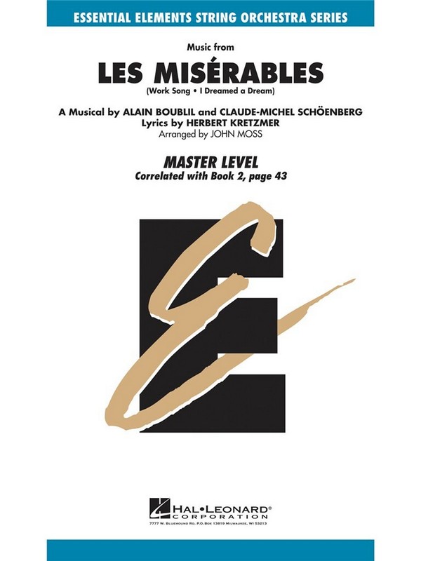 Alain Boublil_Claude-Michel Schönberg, Music from Les Miserables&nbsp;&nbsp;Streichorchester&nbsp;&nbsp;Partitur + Stimmen