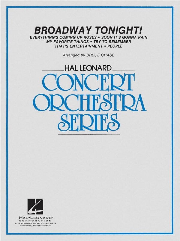 Broadway Tonight&nbsp;&nbsp;Orchestra&nbsp;&nbsp;Partitur + Stimmen
