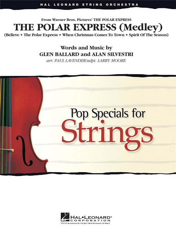 The Polar Express (Medley)  for string orchestra  score and parts ((8-8-4)-4-4-4, piano, percussion 1/2)