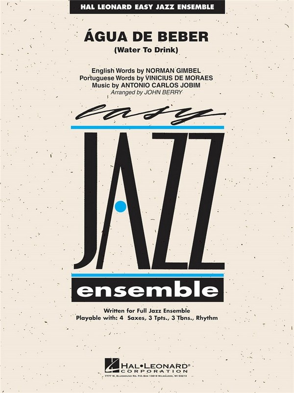 Antonio Carlos Jobim, Agua de Beber (Water to Drink)&nbsp;&nbsp;Jazz Ensemble&nbsp;&nbsp;Set+Audio-Online