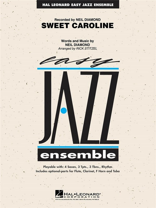 Sweet Caroline  for jazz ensemble  score and parts
