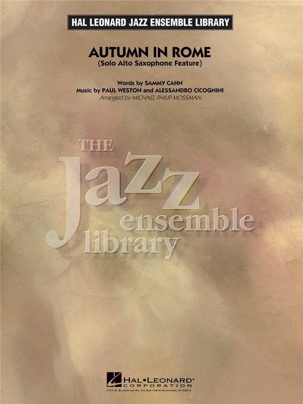 Alessandro Cicognini_Paul Weston_Sammy Cahn, Autumn in Rome&nbsp;&nbsp;Big Band&nbsp;&nbsp;Partitur + Stimmen