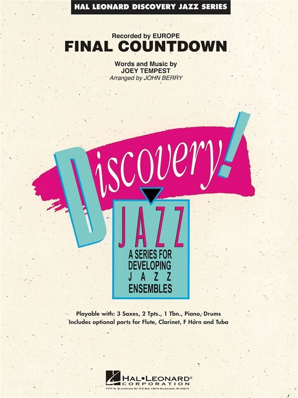 Final Countdown&nbsp;&nbsp;for big band&nbsp;&nbsp;score and parts