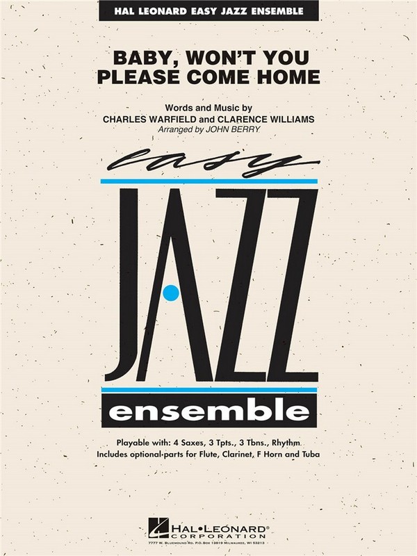 Charles Warfield_Clarence Williams, Baby, Won't You Please Come Home&nbsp;&nbsp;Jazz Ensemble&nbsp;&nbsp;Partitur + Stimmen