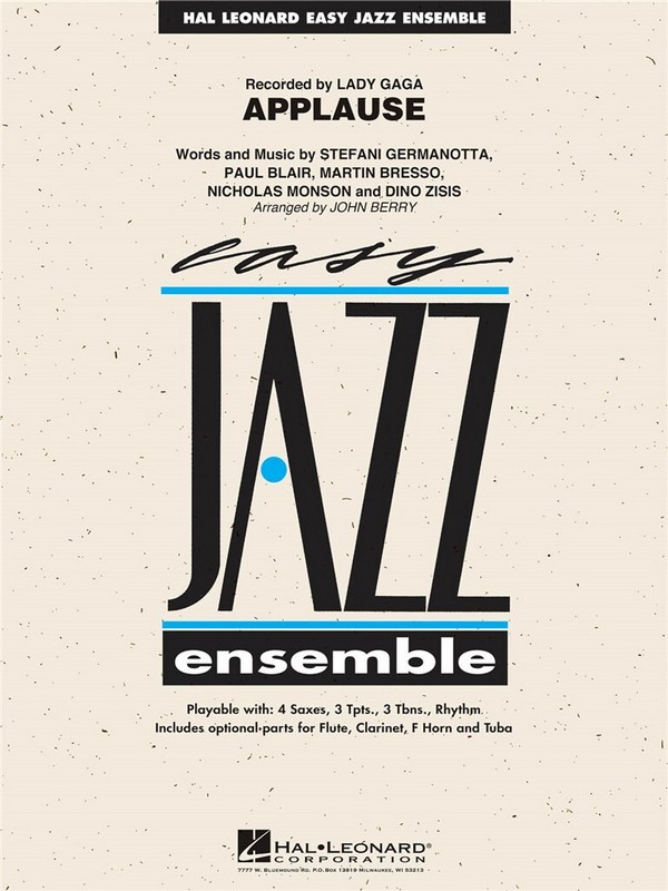 Applause&nbsp;&nbsp;Jazz Ensemble&nbsp;&nbsp;Partitur