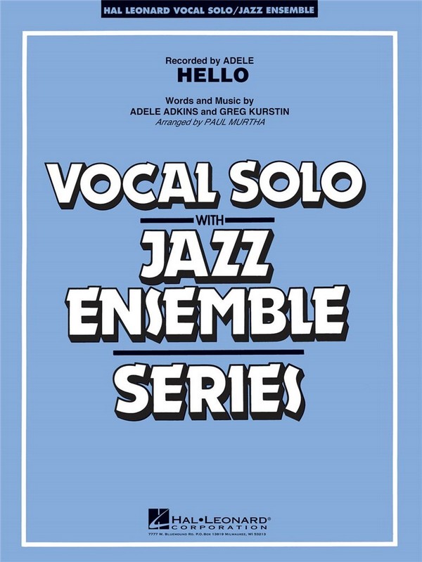 Adele Adkins, Hello&nbsp;&nbsp;Vocal Solo and Jazz Ensemble&nbsp;&nbsp;Partitur