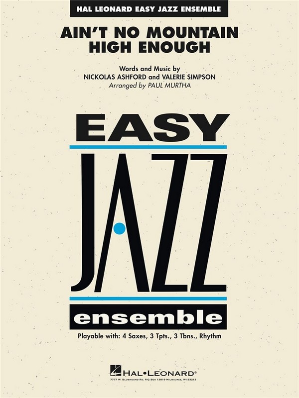 Ain't No Mountain High Enough&nbsp;&nbsp;for jazz ensemble&nbsp;&nbsp;score and parts