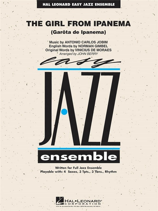 Antonio Carlos Jobim, The Girl from Ipanema&nbsp;&nbsp;Jazz Ensemble&nbsp;&nbsp;Partitur