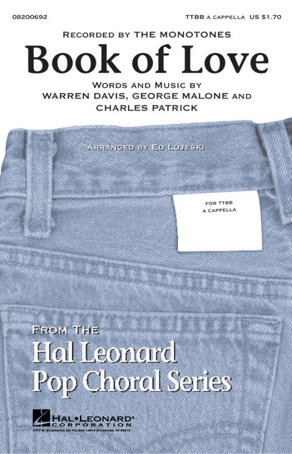 Charles Patrick_George Malone_Warren Davis, Book of Love&nbsp;&nbsp;TTBB a Cappella&nbsp;&nbsp;Chorpartitur