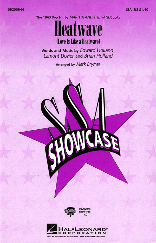 Brian Holland_Edward Holland_Lamont Dozier, Heatwave&nbsp;&nbsp;SSA + accompaniment&nbsp;&nbsp;Chorpartitur