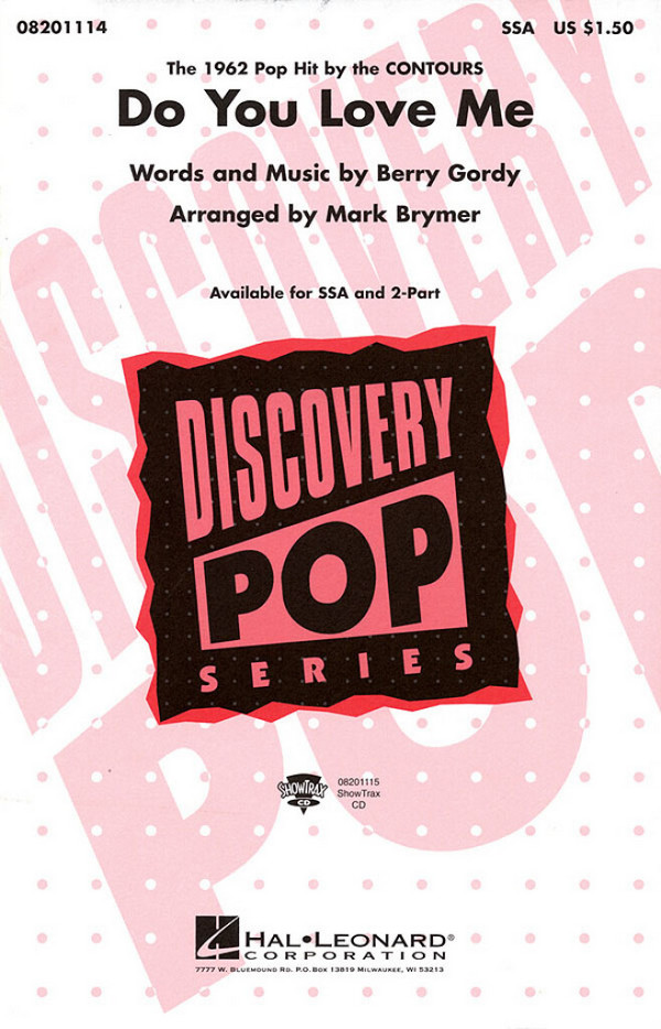 Berry Gordy, Do You Love Me&nbsp;&nbsp;SSA&nbsp;&nbsp;Chorpartitur