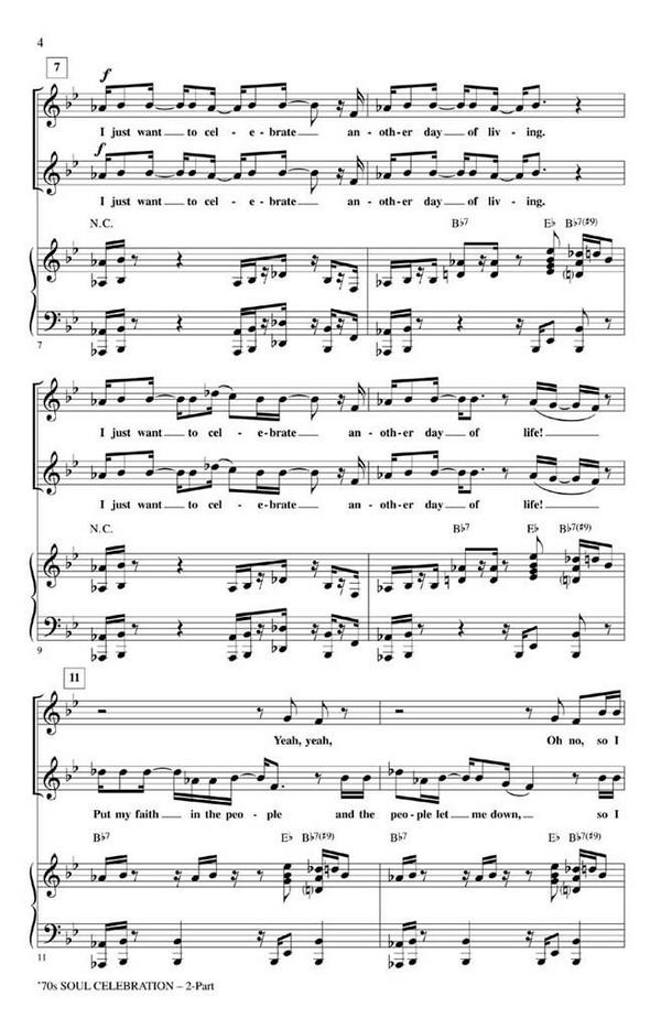 70s Soul Celebration (Medley)&nbsp;&nbsp;2-Part Choir&nbsp;&nbsp;Chorpartitur