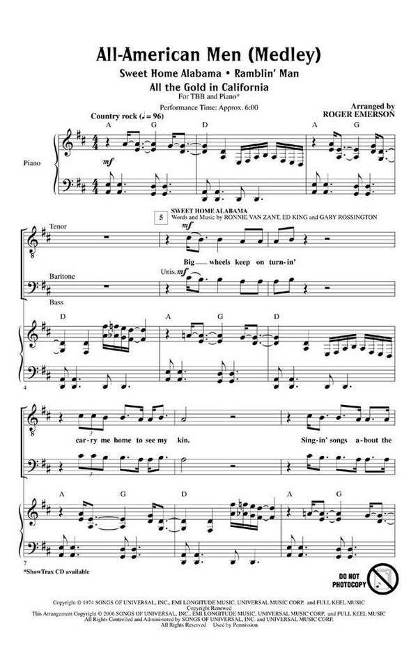 All-American Men Medley&nbsp;&nbsp;TBB&nbsp;&nbsp;Chorpartitur