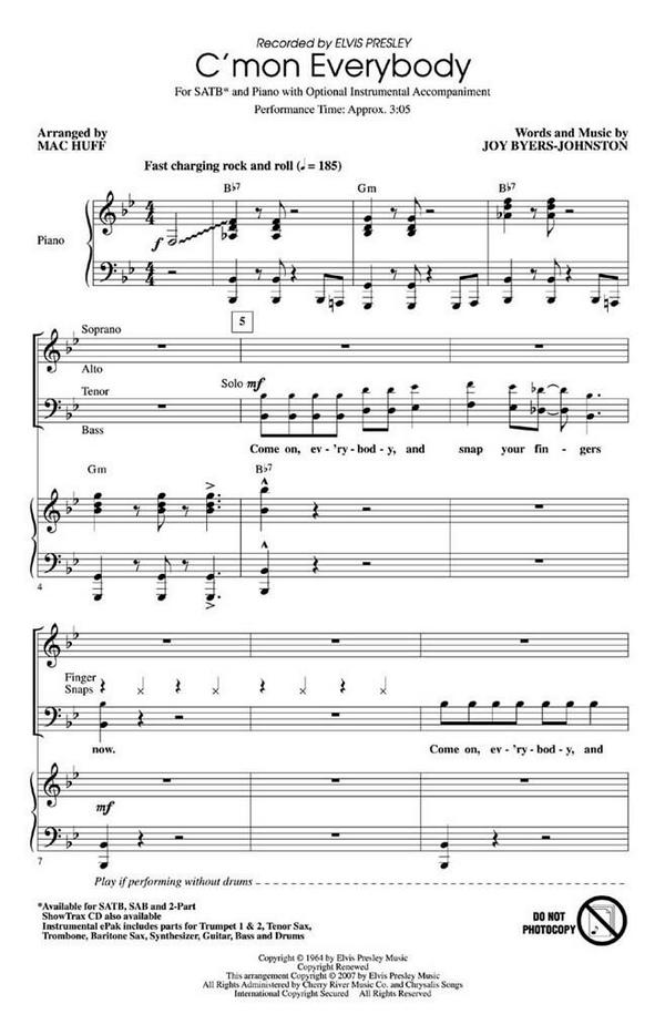 C'mon Everybody&nbsp;&nbsp;Chor&nbsp;&nbsp;CD