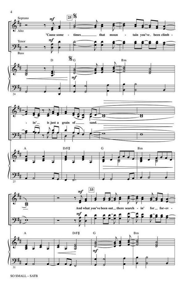 Carrie Underwood_Hillary Lindsey_Luke Laird, So Small&nbsp;&nbsp;SATB&nbsp;&nbsp;Chorpartitur