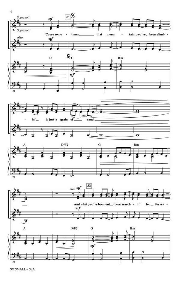 Carrie Underwood_Hillary Lindsey_Luke Laird, So Small&nbsp;&nbsp;SSA&nbsp;&nbsp;Chorpartitur