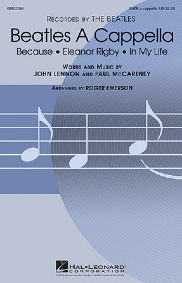 Beatles A Cappella&nbsp;&nbsp;for mixed choir a cappella&nbsp;&nbsp;score