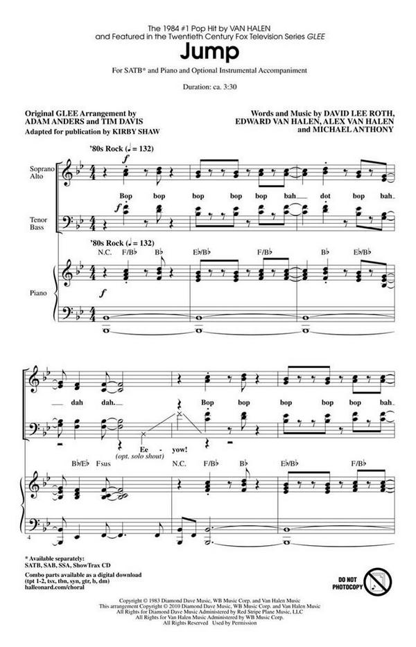 Alex van  Halen_David Lee Roth_Edward Van Halen_Michael Anthony, Jump&nbsp;&nbsp;Chor&nbsp;&nbsp;CD