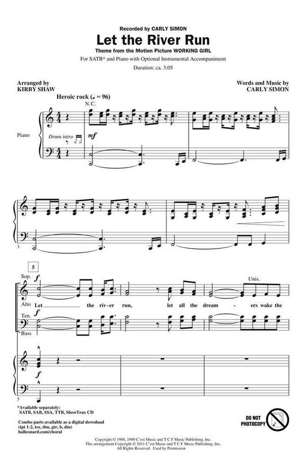 Carly Simon, Let the River Run&nbsp;&nbsp;Chor&nbsp;&nbsp;CD