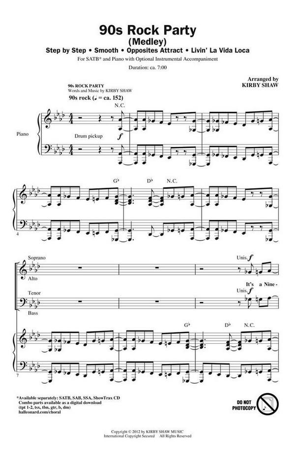 9s Rock Party&nbsp;&nbsp;SATB&nbsp;&nbsp;Chorpartitur