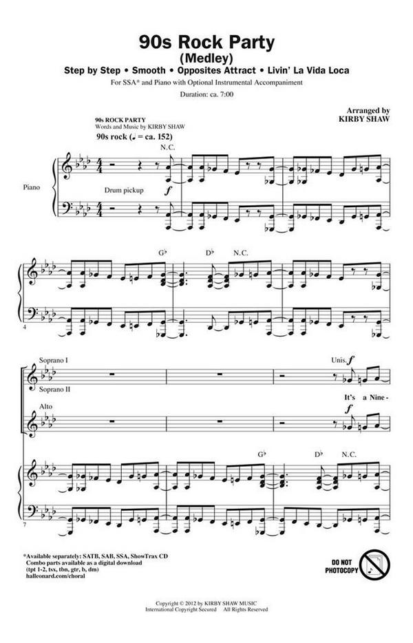 9s Rock Party&nbsp;&nbsp;SSA&nbsp;&nbsp;Chorpartitur