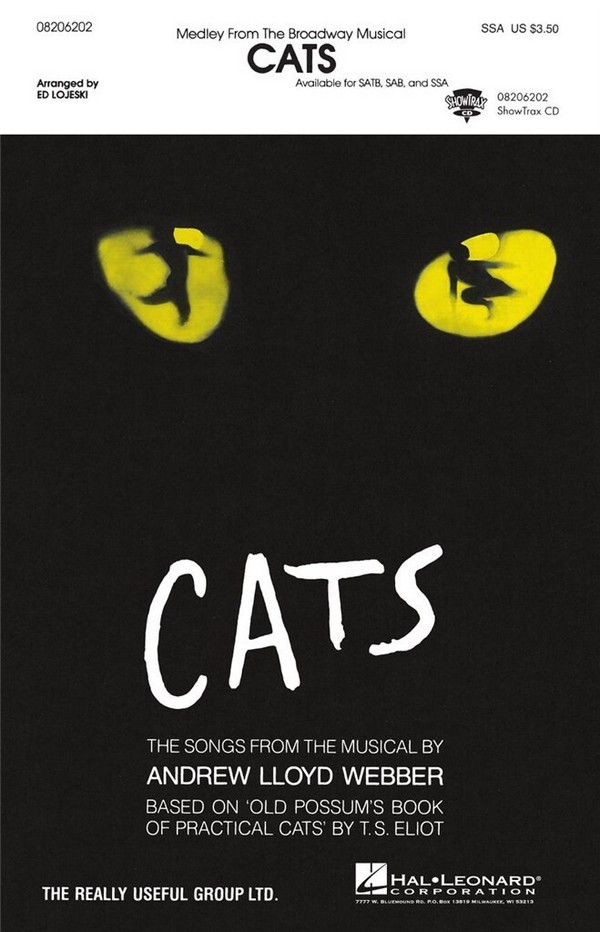 Andrew Lloyd Webber_T.S. Eliot, Cats (Medley)&nbsp;&nbsp;SSA&nbsp;&nbsp;Chorpartitur